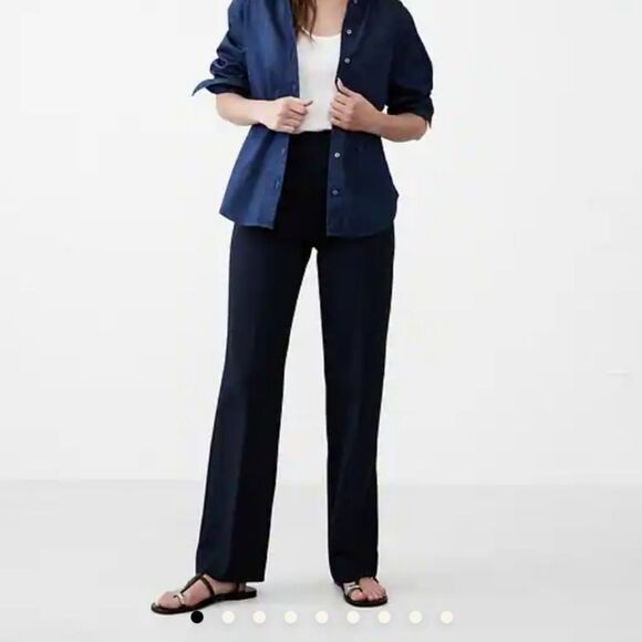 Banana Republic Straight Leg Ultra High Rise Ponte Pants Size Large NWT - Picture 1 of 4